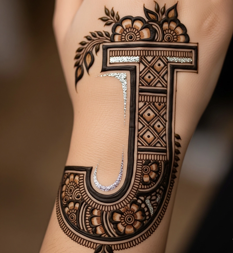 j name tattoo mehndi