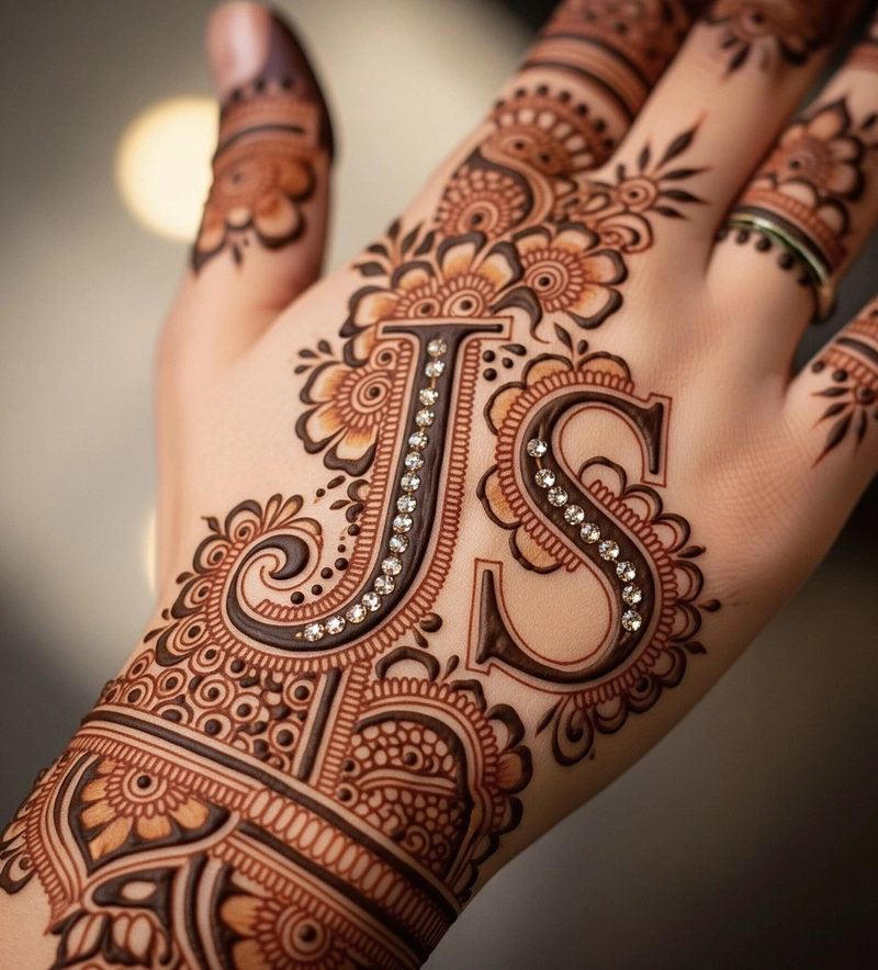 j s mehndi design