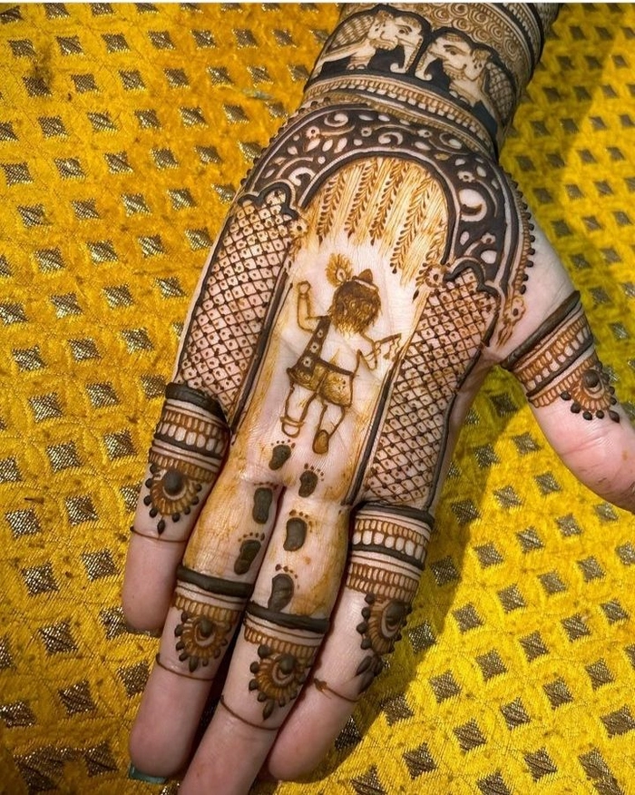 janmashtami ke liye mehndi design
