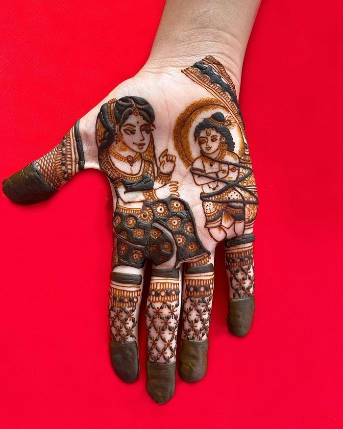 janmashtami mehndi design easy simple
