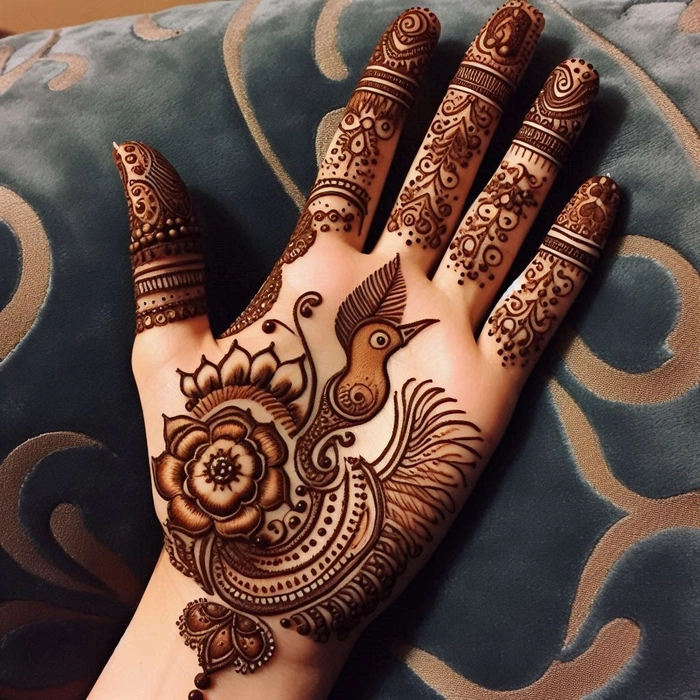 janmashtami theme mehndi design