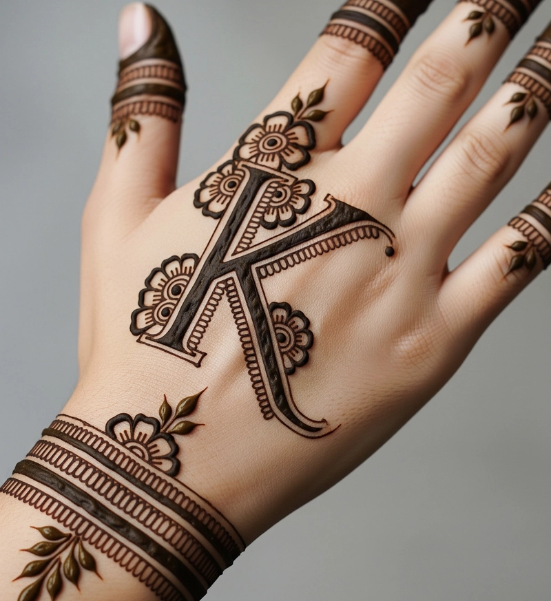 k mehndi design pic