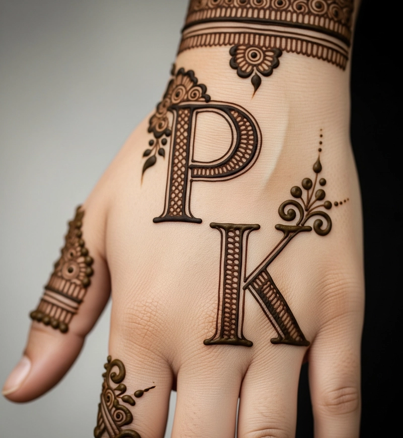 k p mehndi dee╠üign
