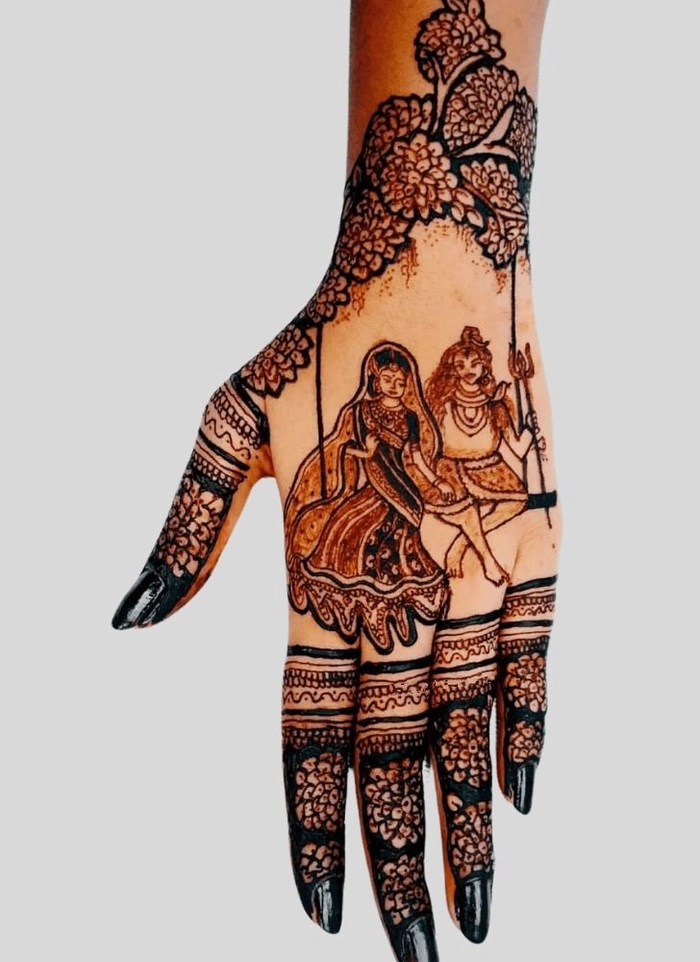 kedarnath mahadev mehndi design