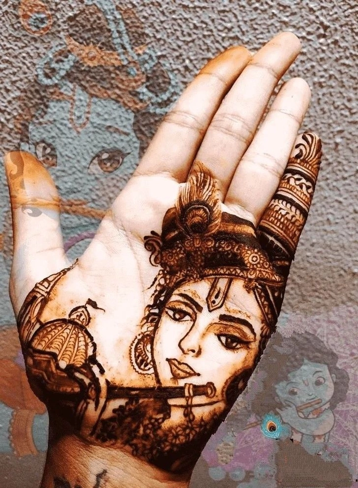 krishna janmashtami special mehndi design
