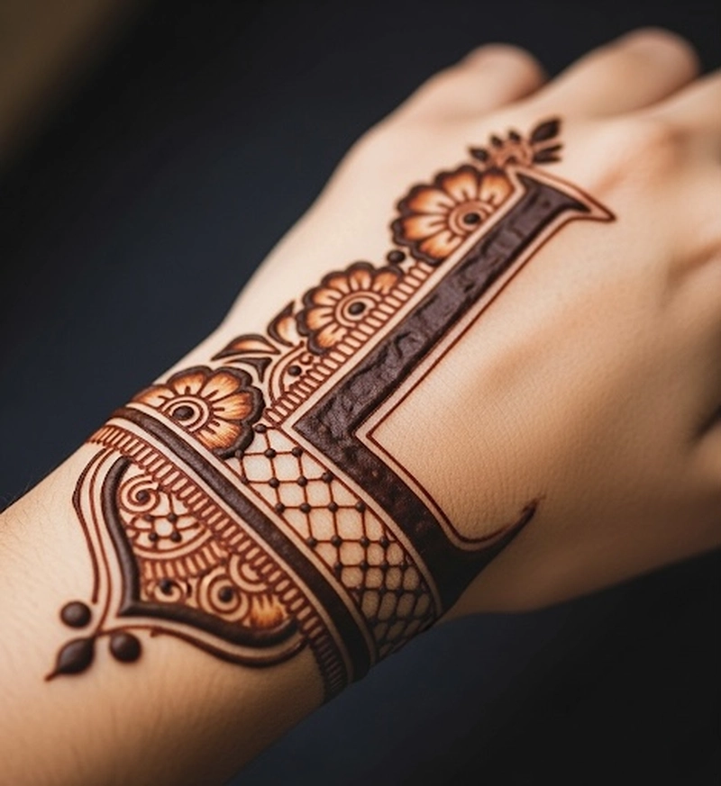 l hand mehndi design photo