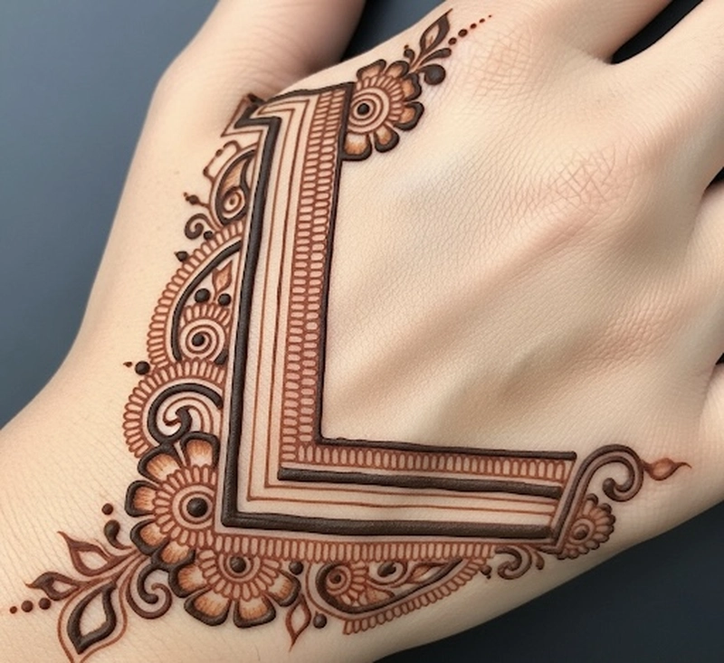 l mehndi design simple back hand
