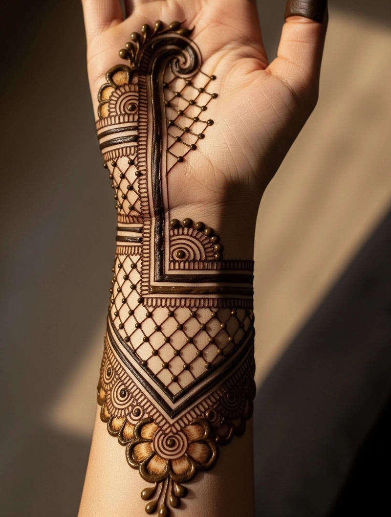 l mehndi design simple front hand