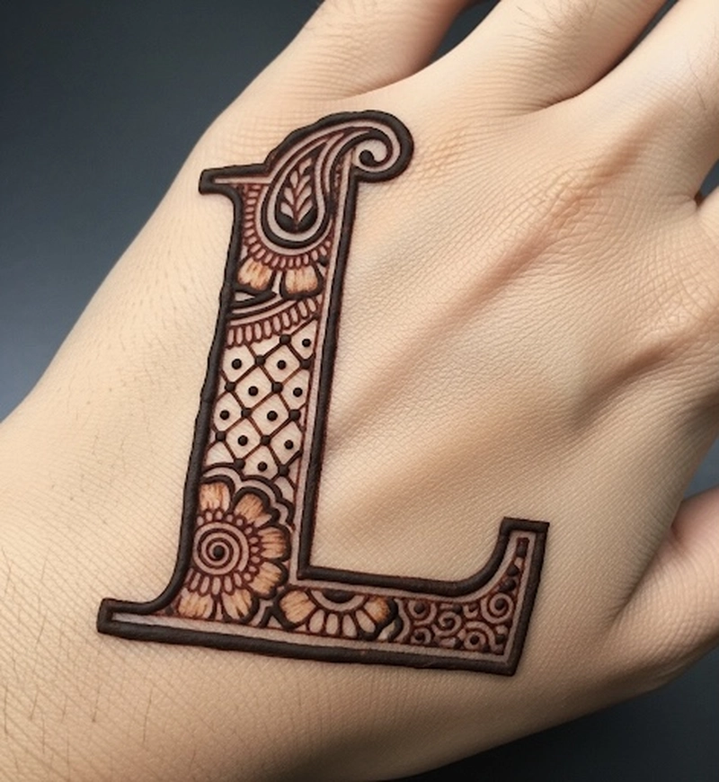 l naam ki mehndi design