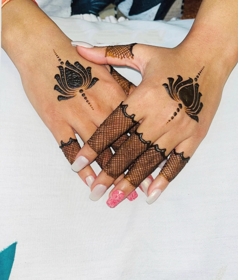 lotus mehndi designs