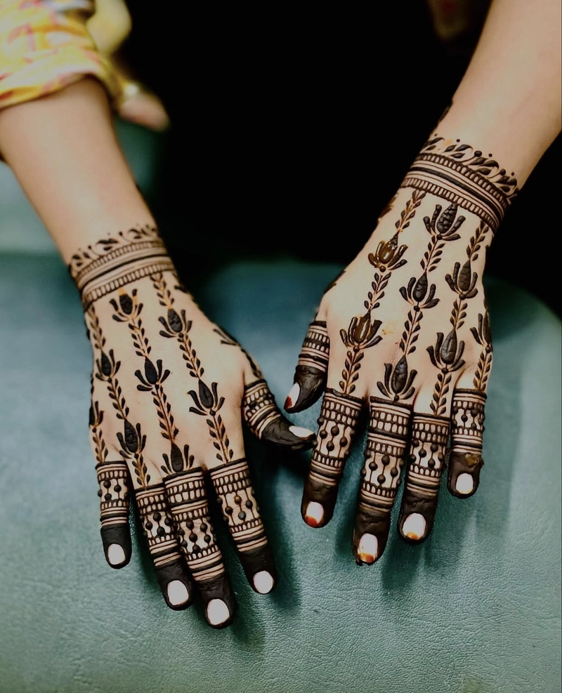 lotus mehndi tattoo design