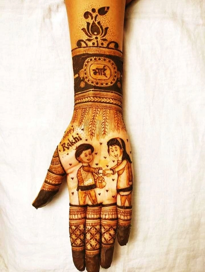 love mehndi design photo front