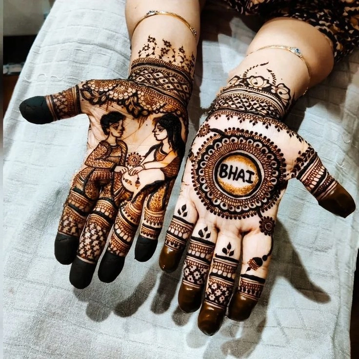 love name mehndi design photo