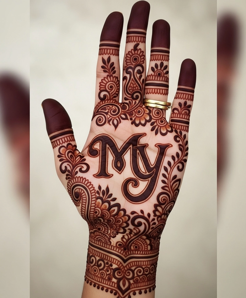 m and y mehndi design