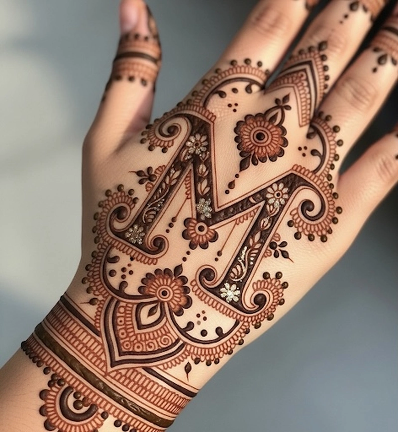 m mehndi design easy