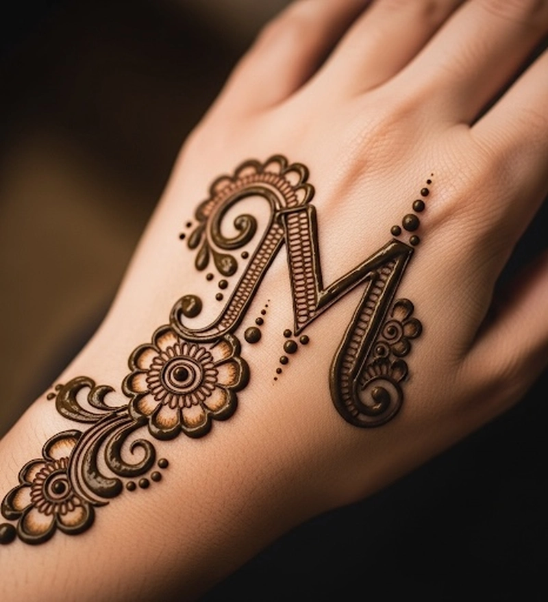 m name mehndi design photo