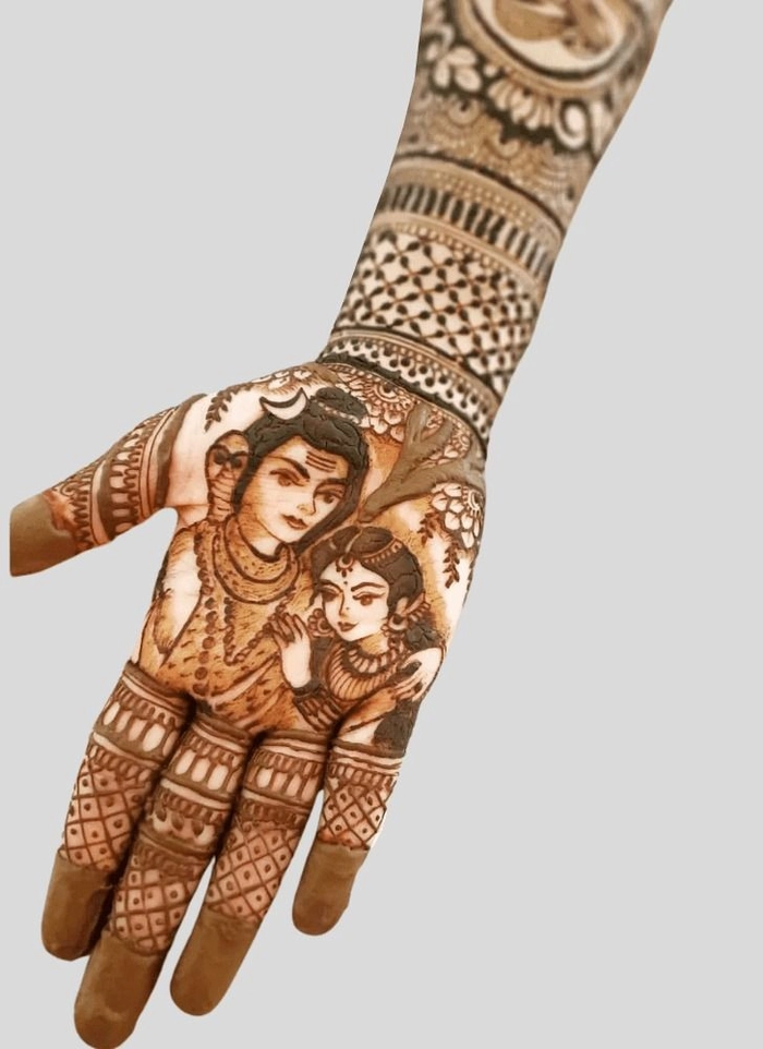 mahadev ki mehndi design