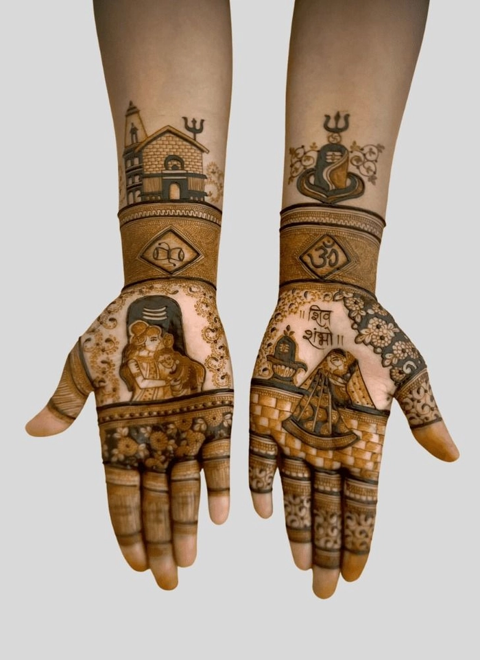mahadev new shiv mehndi design
