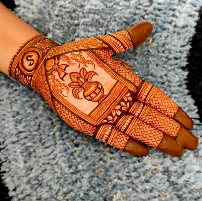 mahadev pind mehndi design