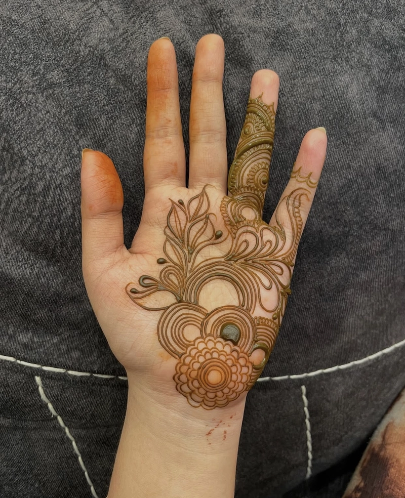 mandala mehendi design back hand