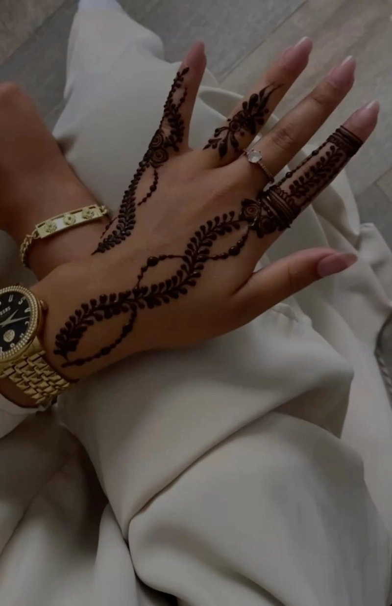 mandala mehndi design back hand