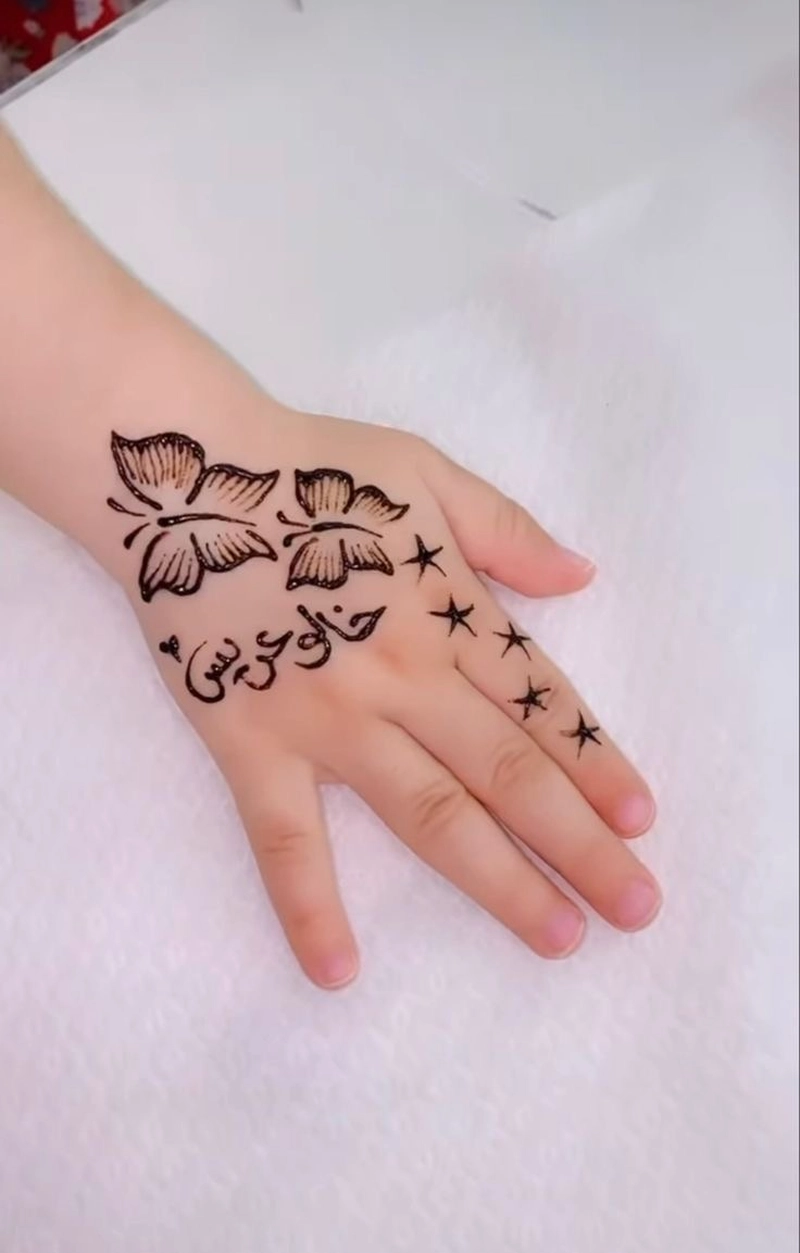 mehndi design easy and beautiful for kids