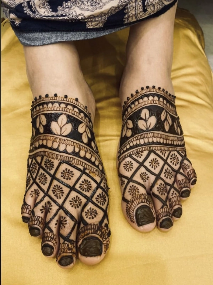mehndi design easy and beautiful pair ka