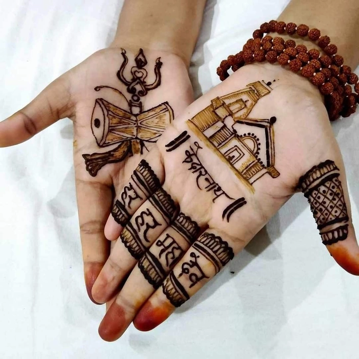 mehndi design for mahadev