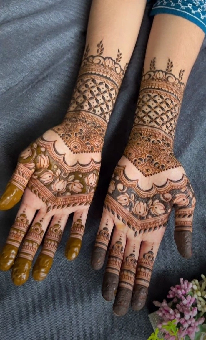 mehndi design for western dress
