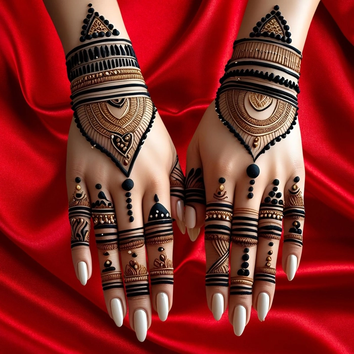 mehndi design front hand bel