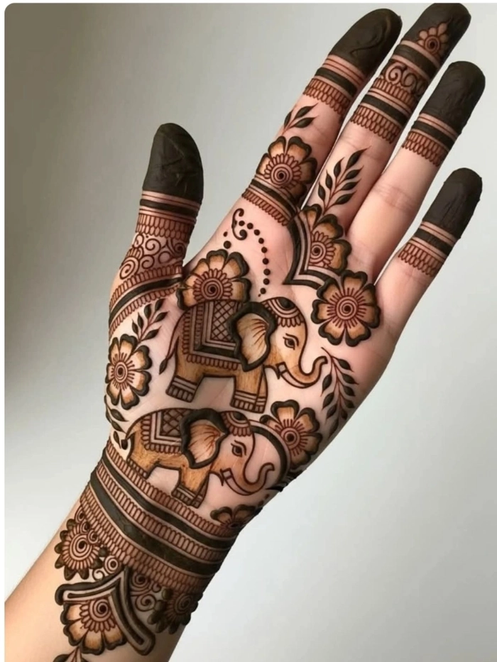 mehndi design front hand dubai