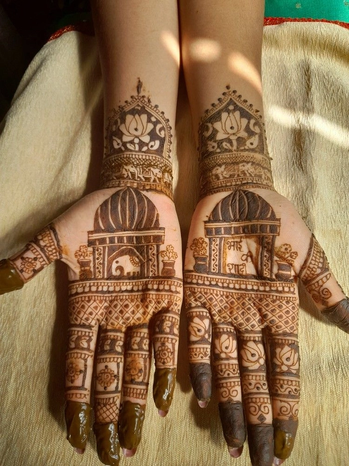 mehndi design front hand simple and easy
