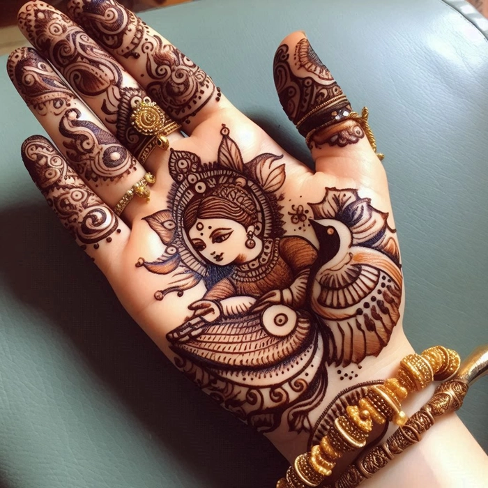 mehndi design in janmashtami