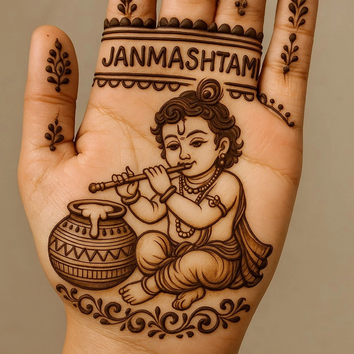 mehndi design janmashtami