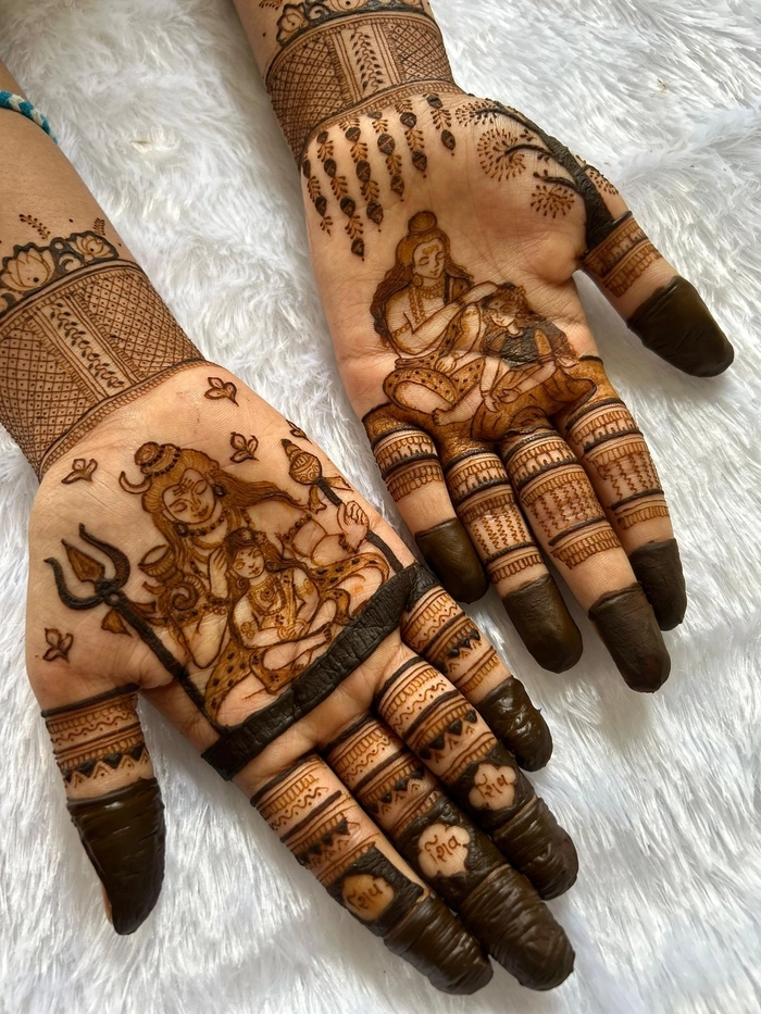 mehndi design mahadev ka