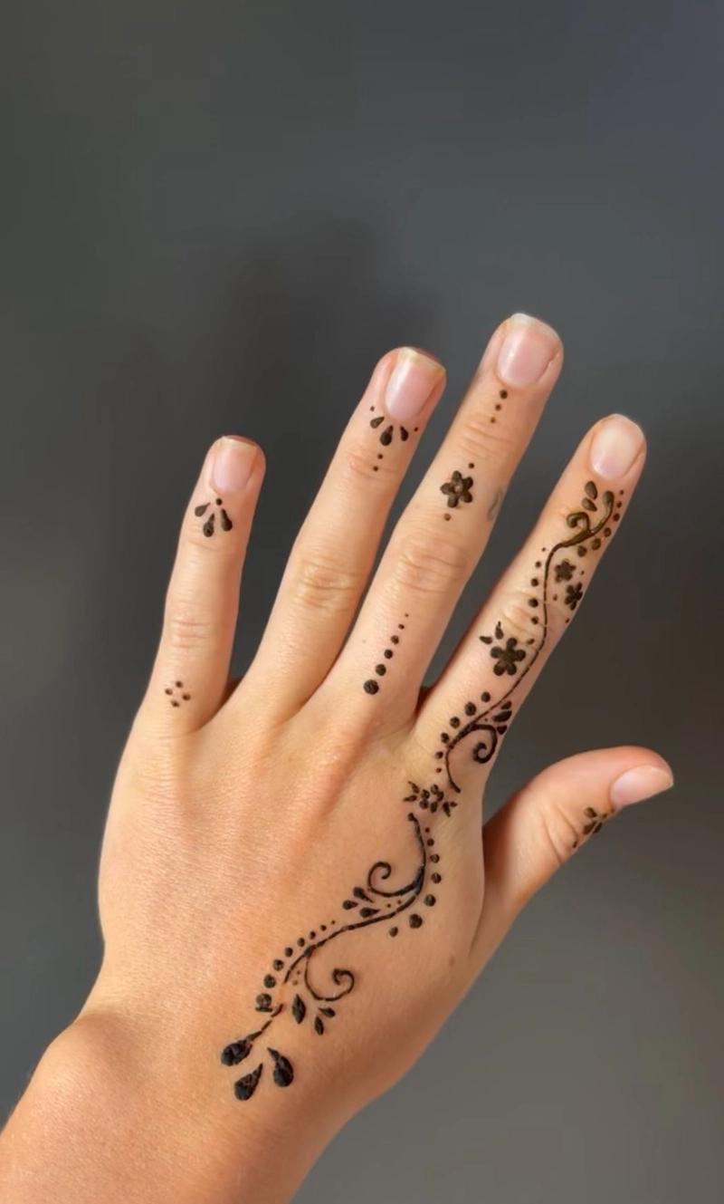 mehndi design only for fingers