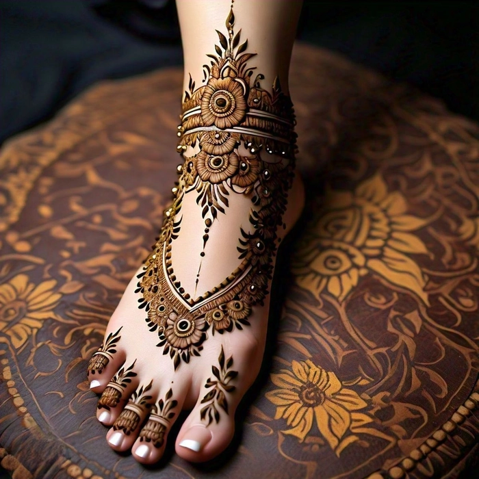 mehndi design pair ka easy