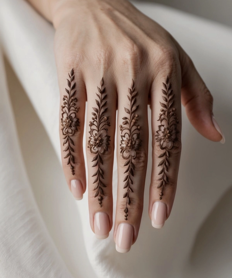 mehndi design photo only finger