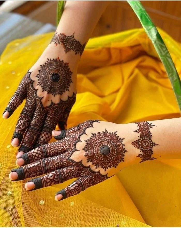 mehndi design photo upper hand simple