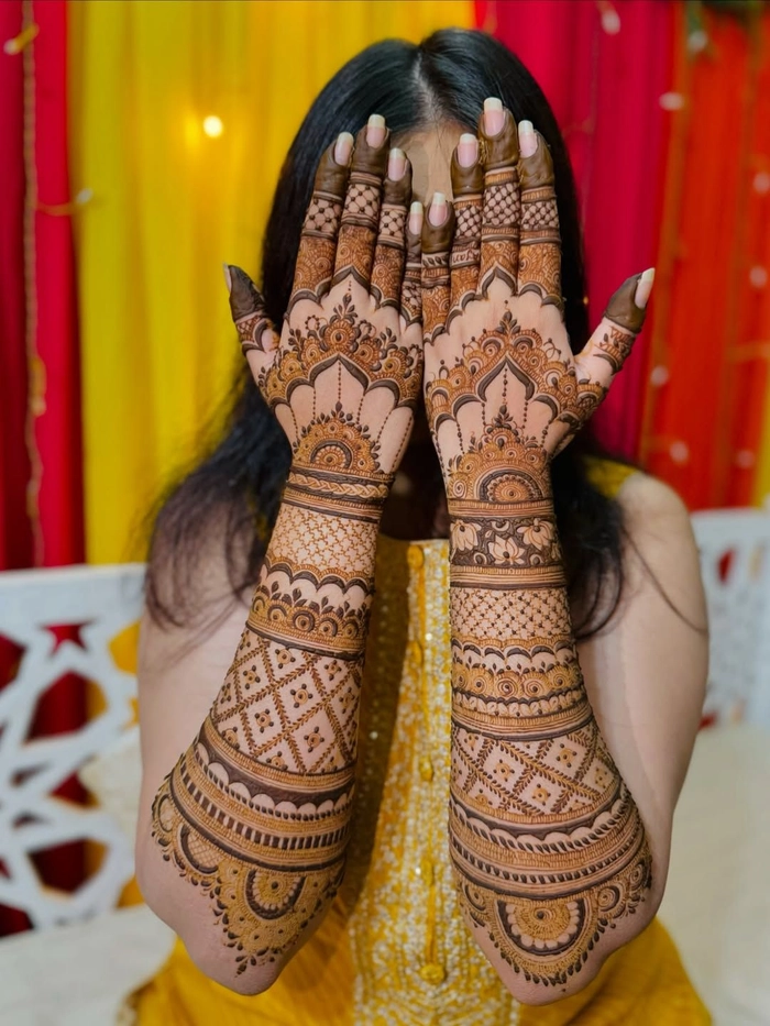 mehndi design photo upper hand