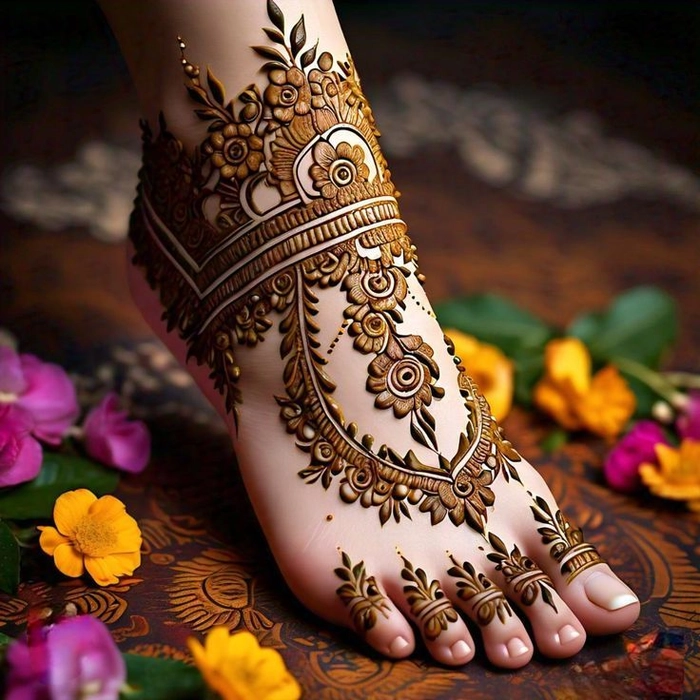 mehndi design simple pair ka easy