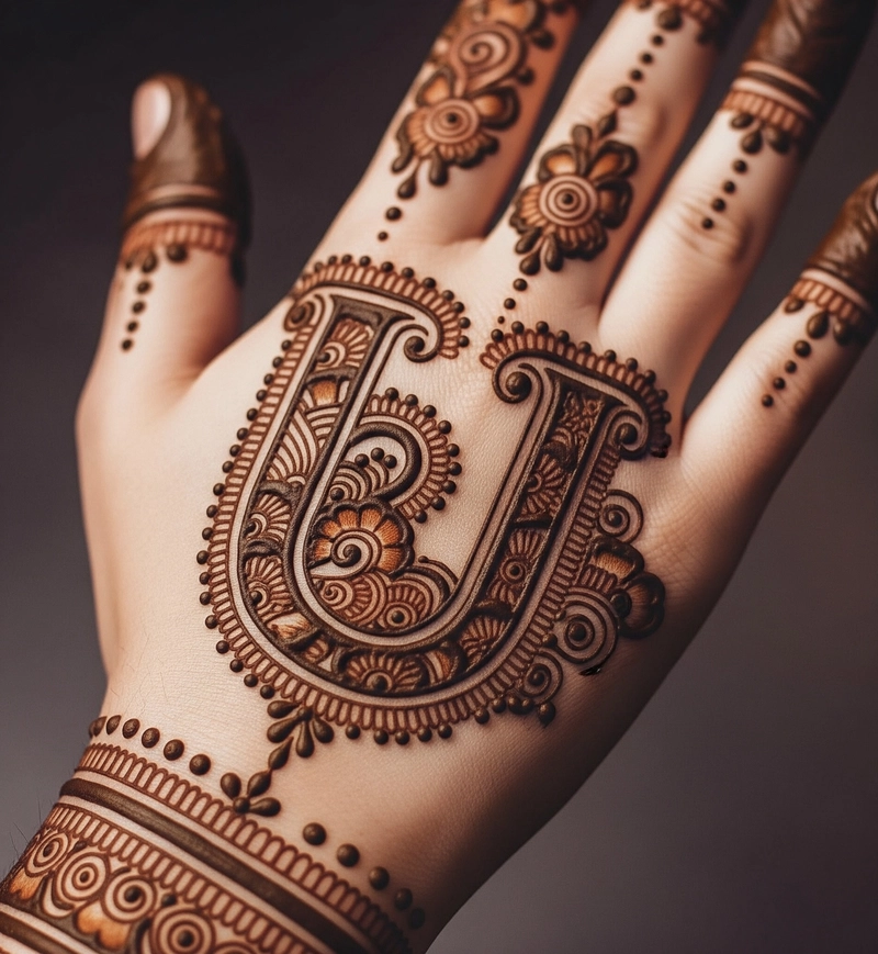 mehndi design u image