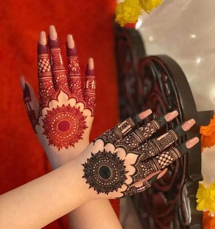 mehndi design upper hand bridal