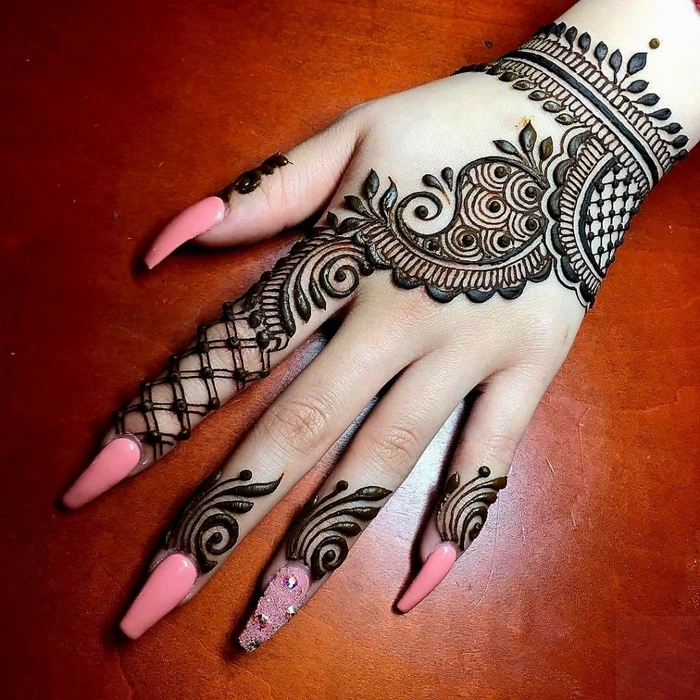 mehndi design upper hand easy