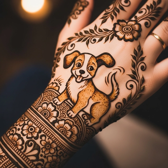 mehndi designs for dog