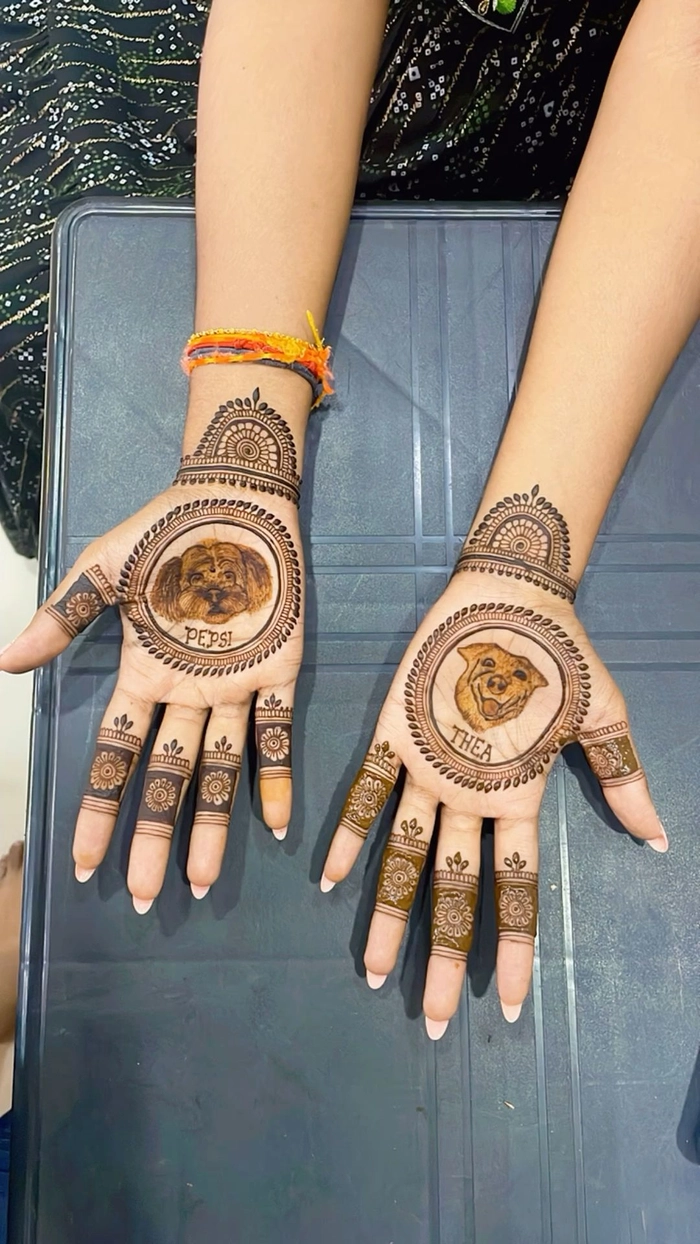 mehndi dog