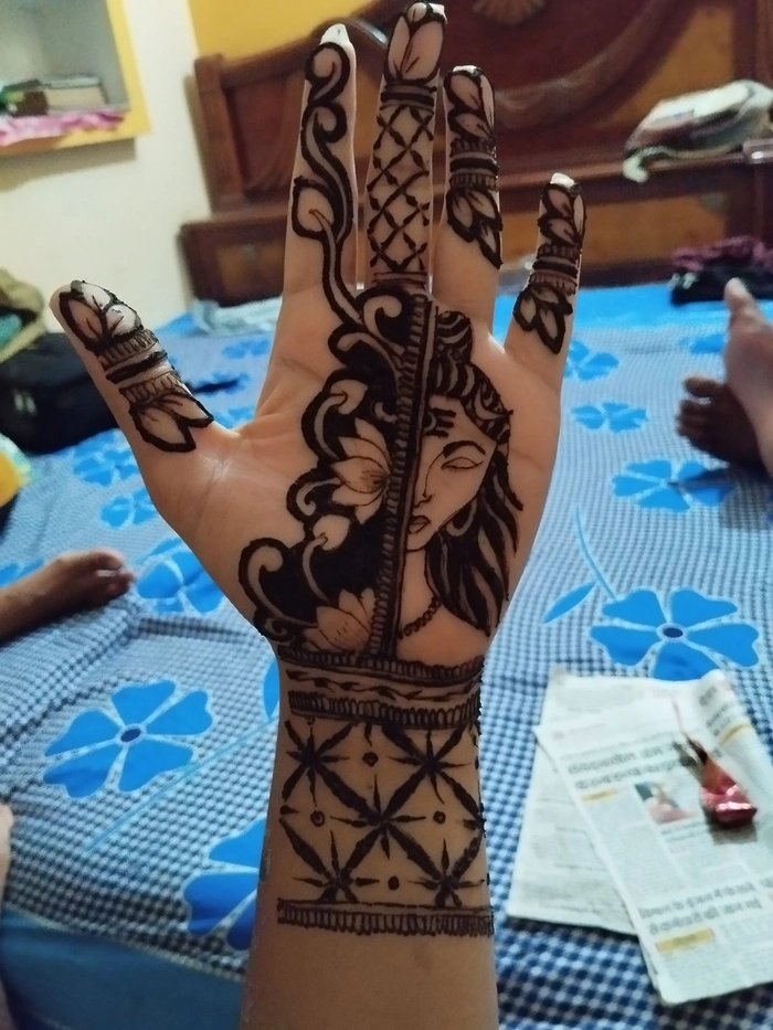 mehndi mahadev design