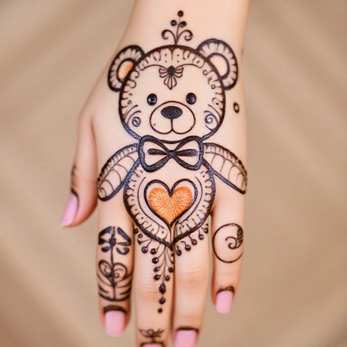 mehndi teddy bear
