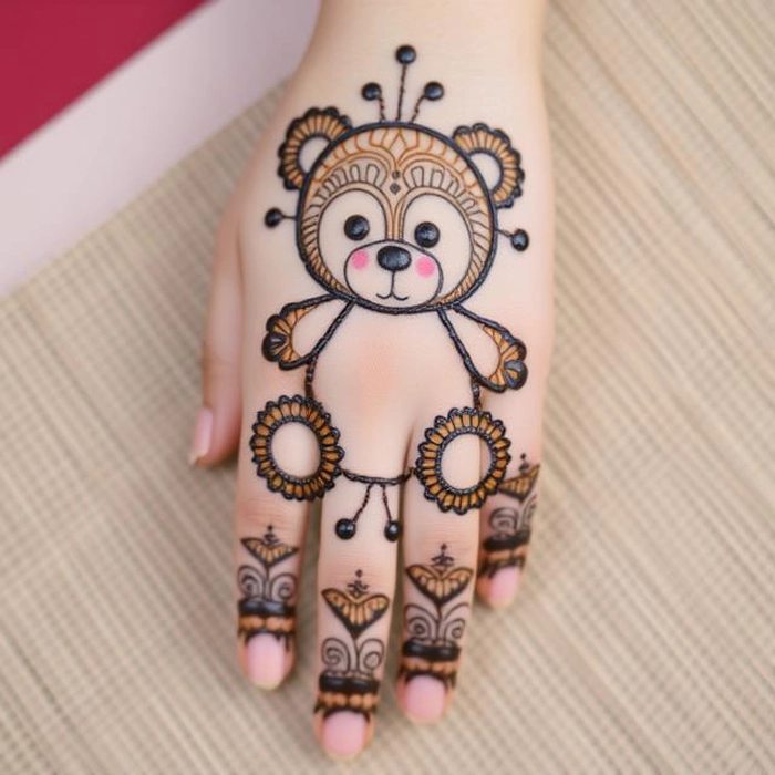mehndi teddy design
