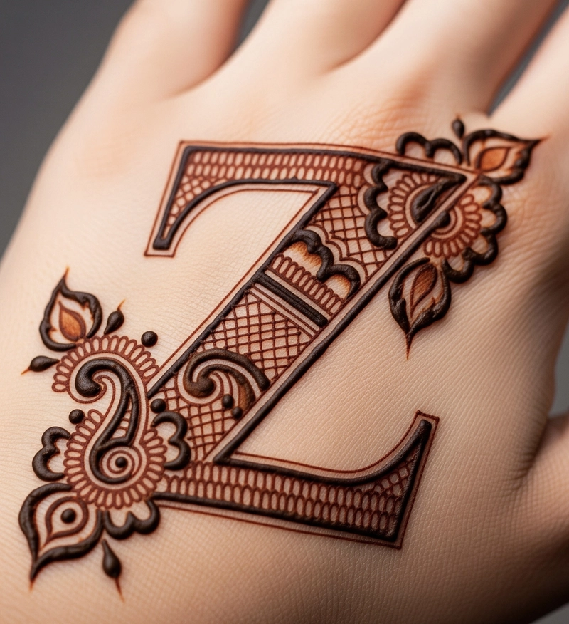 minimal gen z mehndi design